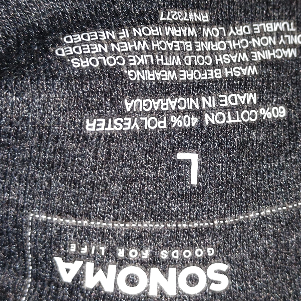 NWOT Men’s Long Sleeve Gray with White Sp - Picture 4 of 4